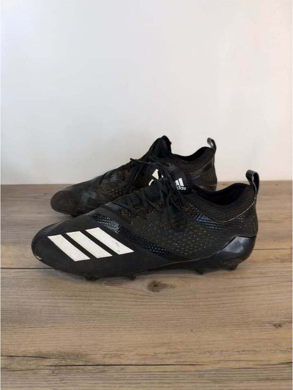 adidas Adizero 8.0 Football Cleats Black White B27975 Mens Size 12.5